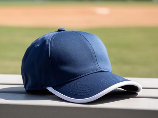 少年野球の観戦に使う日よけ付きキッズキャップを屋外で撮影した様子